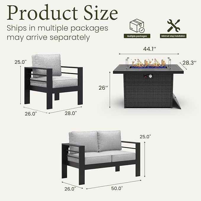 LayinSun Aluminum Furniture Set