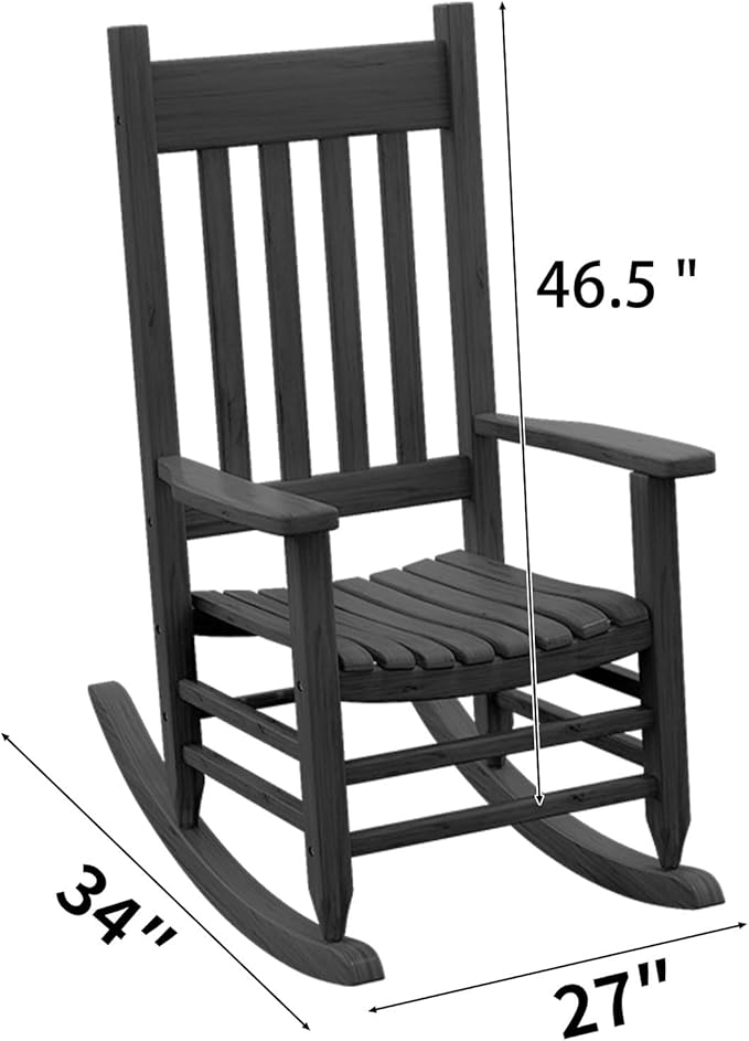 Oversized Outdoor Wooden Rocking Chair
