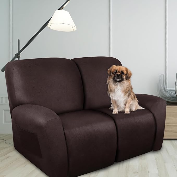 ANARACHON Loveseat Recliner Cover Leather Look Recliner Loveseat Covers