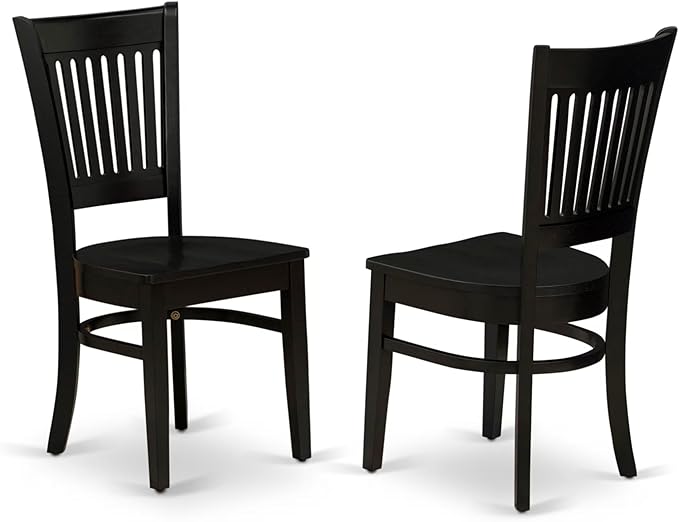 East West Furniture ANVA5-BLK-W 5 Piece Modern Dining Table Set Includes a