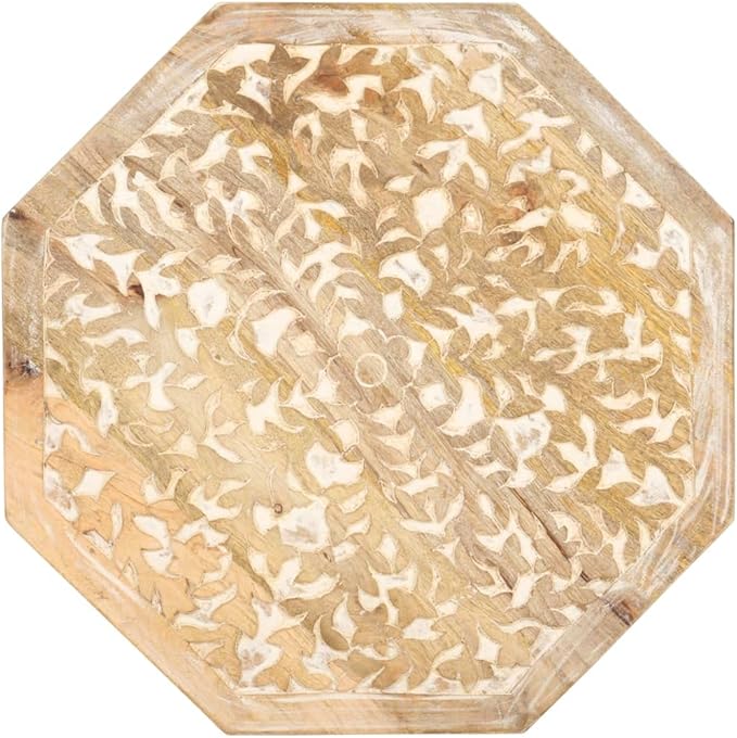 vidaXL Bohemian-Style Side Table in Solid Mango Wood