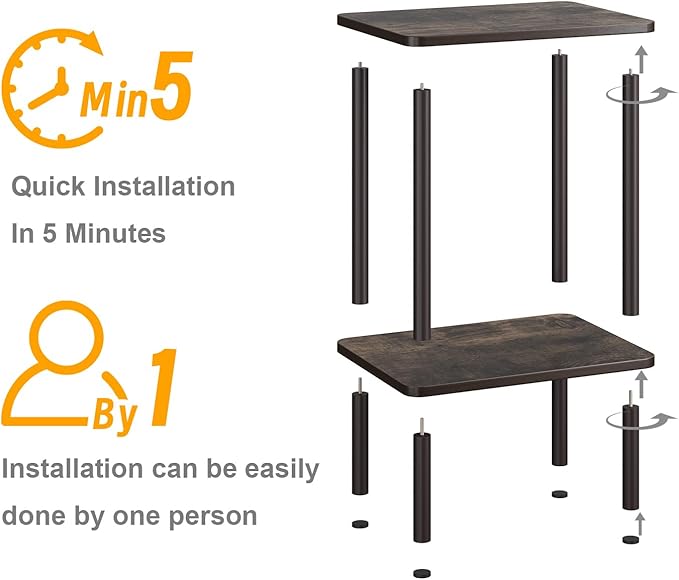 Apicizon 2 Tier End Table, Small Side Table