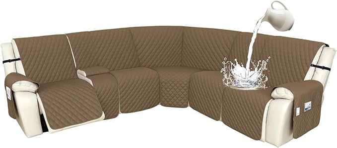 Arfntevss Recliner Sectional Couch Covers 1OO% Waterproof L Shape Sofa Cover