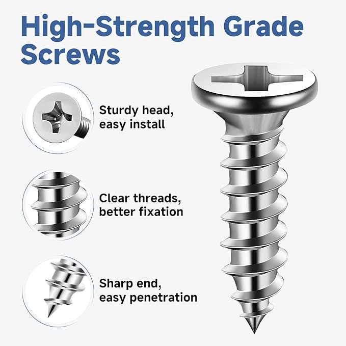 20PCS L Bracket Corner Brace Sets, Stainless Steel L Brackets