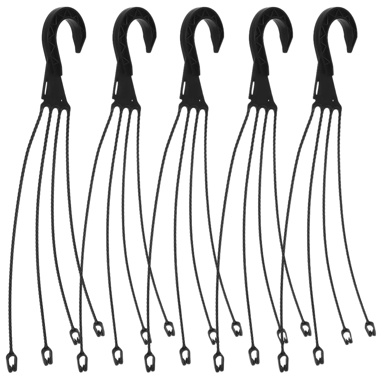 Toddmomy Hanging Basket Hooks Plastic Plant Hangers for Outdoor Patio Balcony Flower Pots 17.7 Inch Durable Suspension Set of 5