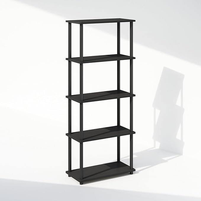 Furinno Turn-N-Tube Book Shelf, 5-Tier Bookshelf, Bookcase