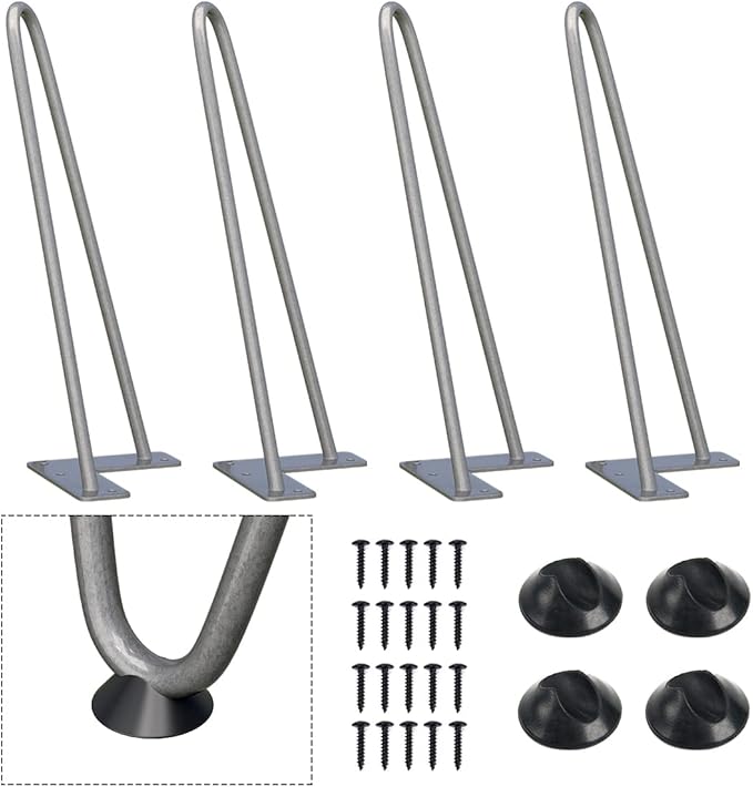SMARTSTANDARD 12 Inch Heavy Duty Hairpin Furniture Legs, Metal Home DIY Projects