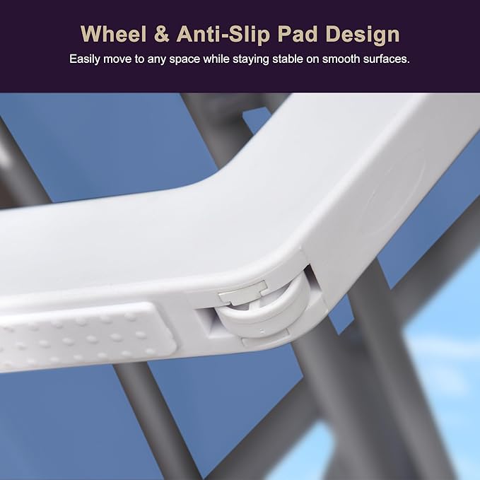 PURPLE LEAF Patio Chaise Lounge Chair Set of 3 Outside Aluminum Plastic