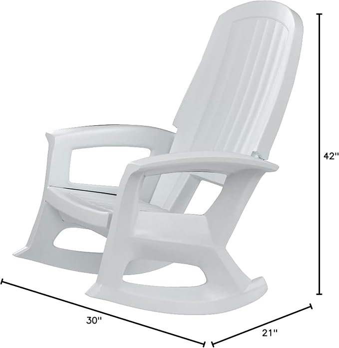 Semco Rockaway Heavy-Duty Outdoor Rocking Chair w/Low Maintenance All-Weather