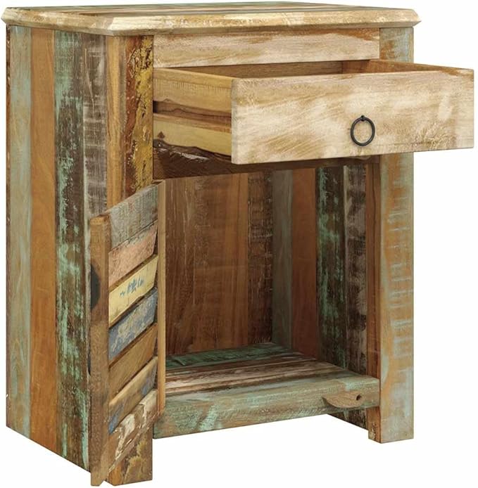 Vintage Reclaimed Wood End Table