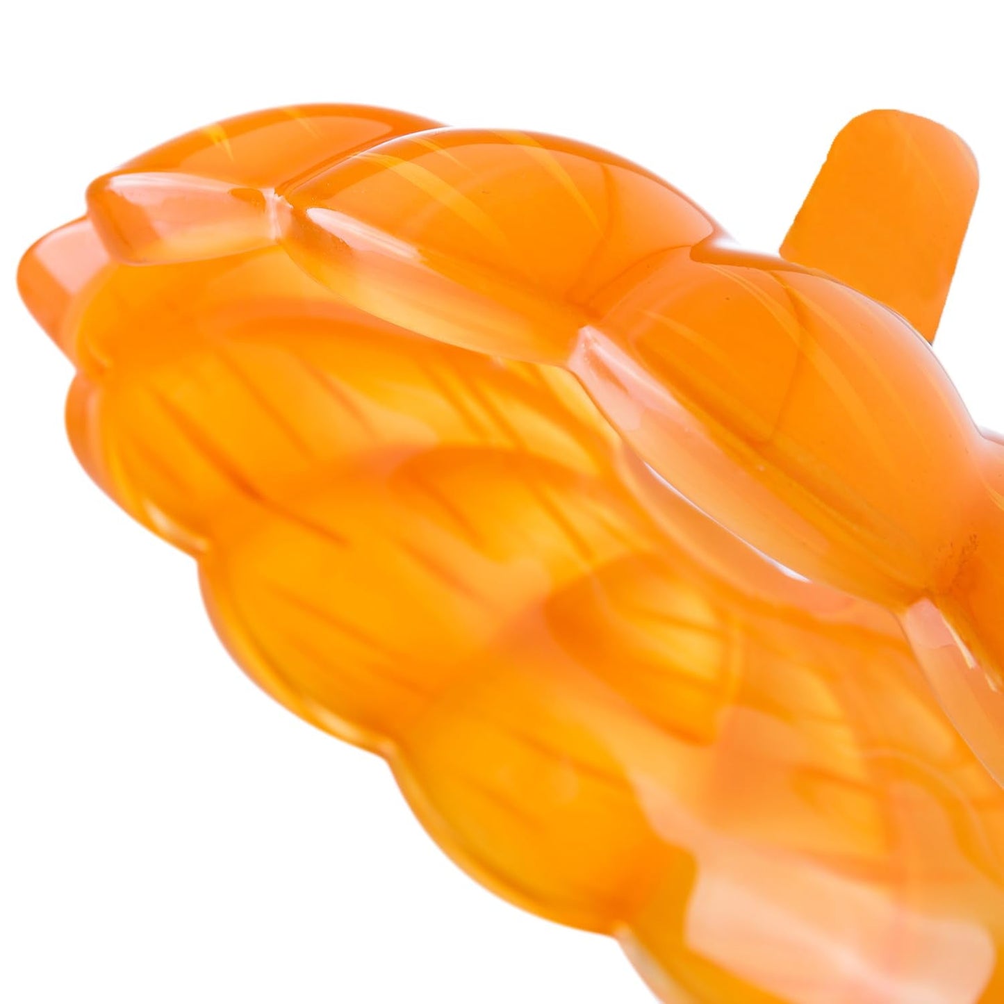 Crystal Pumpkin Jar with Cover, Glass Decorative Wedding Candy Bowl Snack Candy Dish Storage with Lid Organizer Canisters Home Decor Fall Thanksgiving Halloween Party Centerpieces (L, Orange)