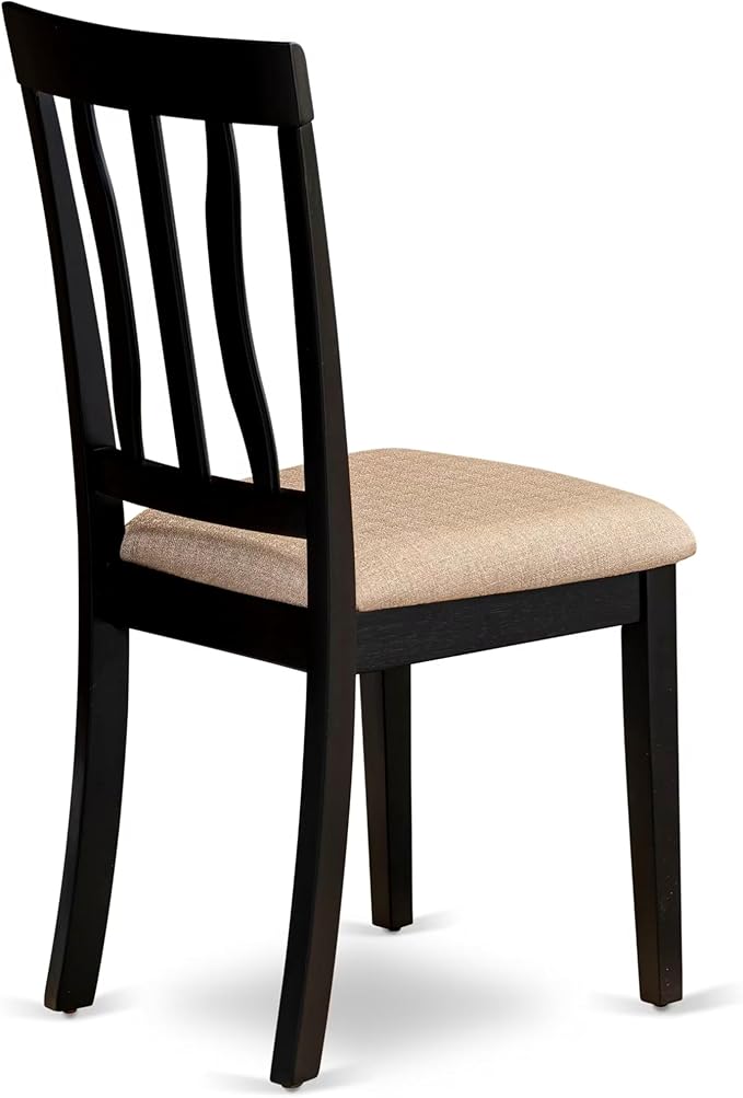 East West Furniture ANC-BLK-C Antique Dining Chairs