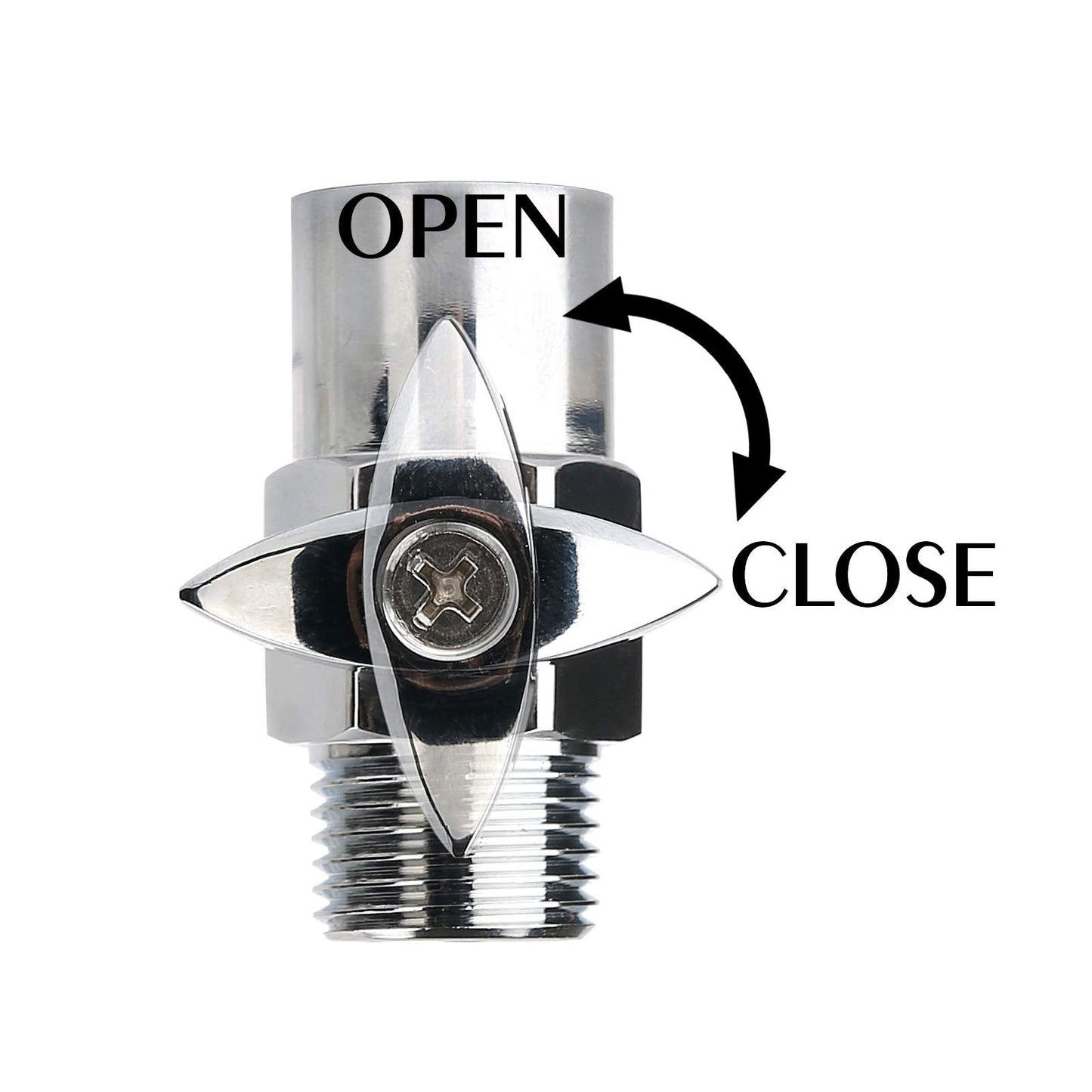 Solimeta Water Shut Off Valve, Shower Head Water Saver, Shower Head Flow Restrictor, Shower or Garden Water Flow Control Valve 1/2"NPT