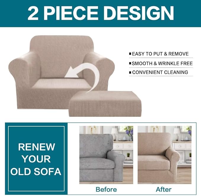 Turquoize 2 Piece Chair Covers Chair Slipcovers