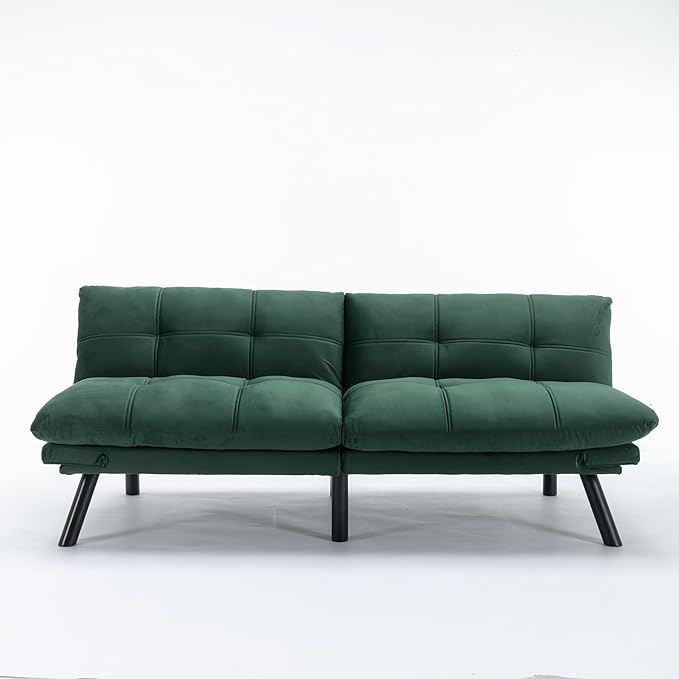 GDFStudio Hayezc Loveseat Sofa, Convertible Sofa Bed, 2-in-1 Folding Modern