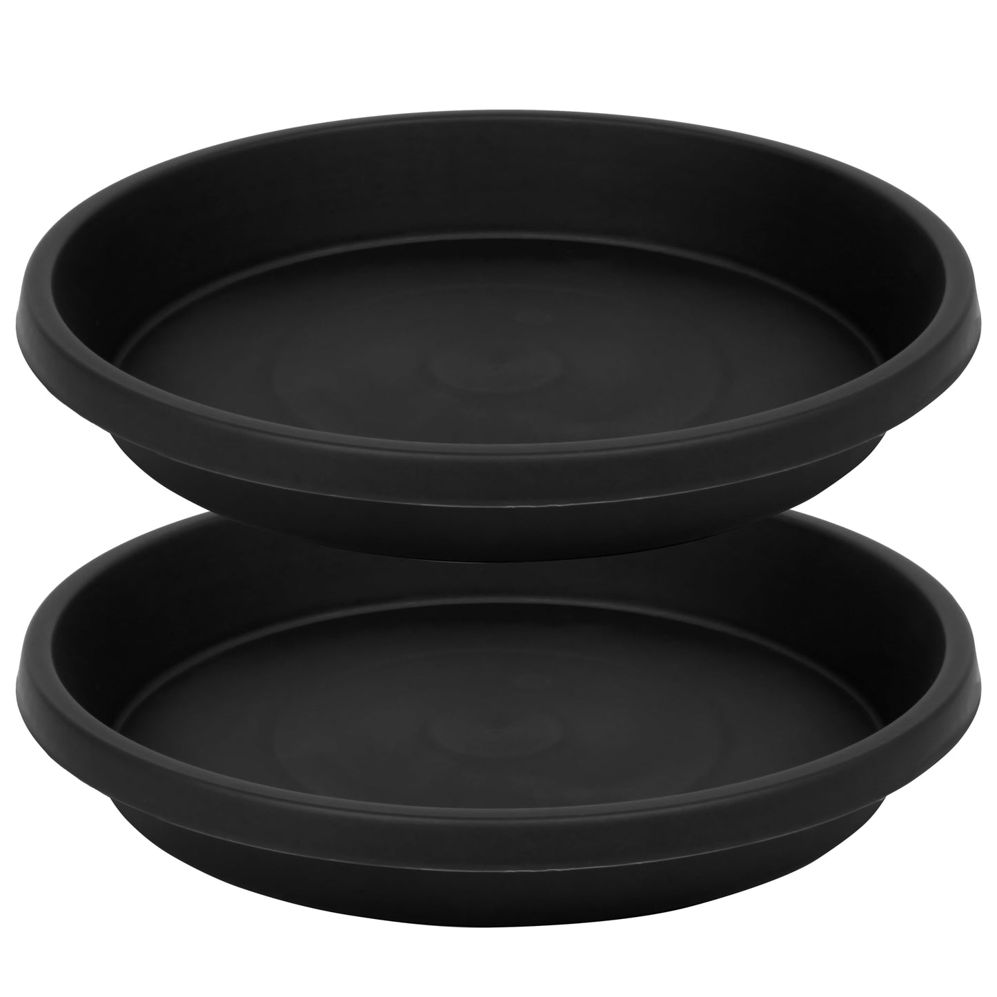 NIMYAU 2 Pack Plant Saucer 14 Inch, Durable Plant Trays for Pots, Plant Drip Trays, Plant Water Catcher Tray for Plants, Plastic Plant Saucers for Indoors no Holes