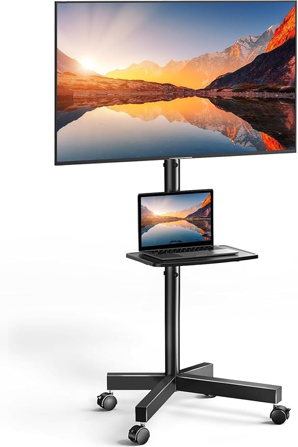 PERLESMITH Rolling TV Stand on Wheels