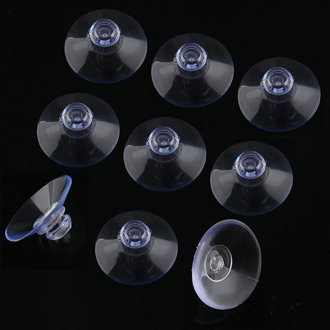 10 Pack Glass Table Suction Cups - 30mm Rubber Suckers