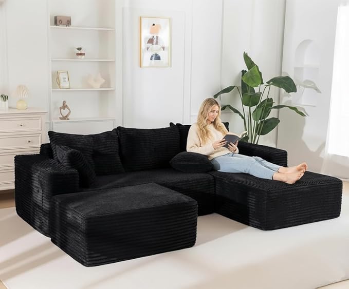105" Convertible Sectional Couch