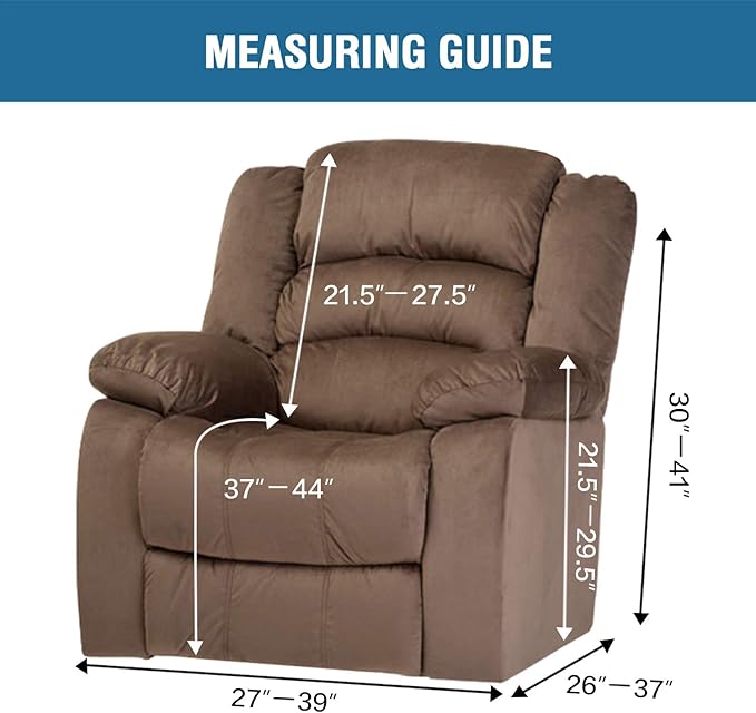 H.VERSAILTEX 4-Pieces Recliner Chair Covers Velvet Stretch Reclining Couch