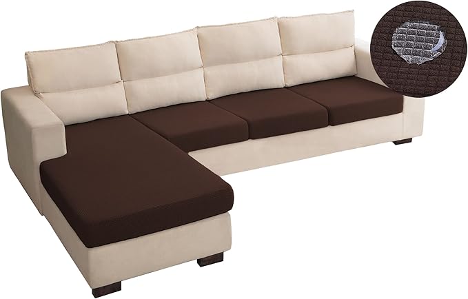 Water Repellent L Shaped Couch Covers, Sofa Seat Cushion Slipcovers, Stretch