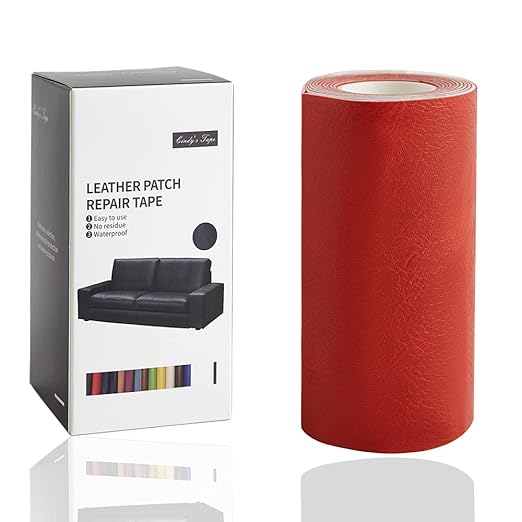 Leather Repair Tape kit Self Adhesive Patch Retro Orange 4x60 inch Heavy Duty