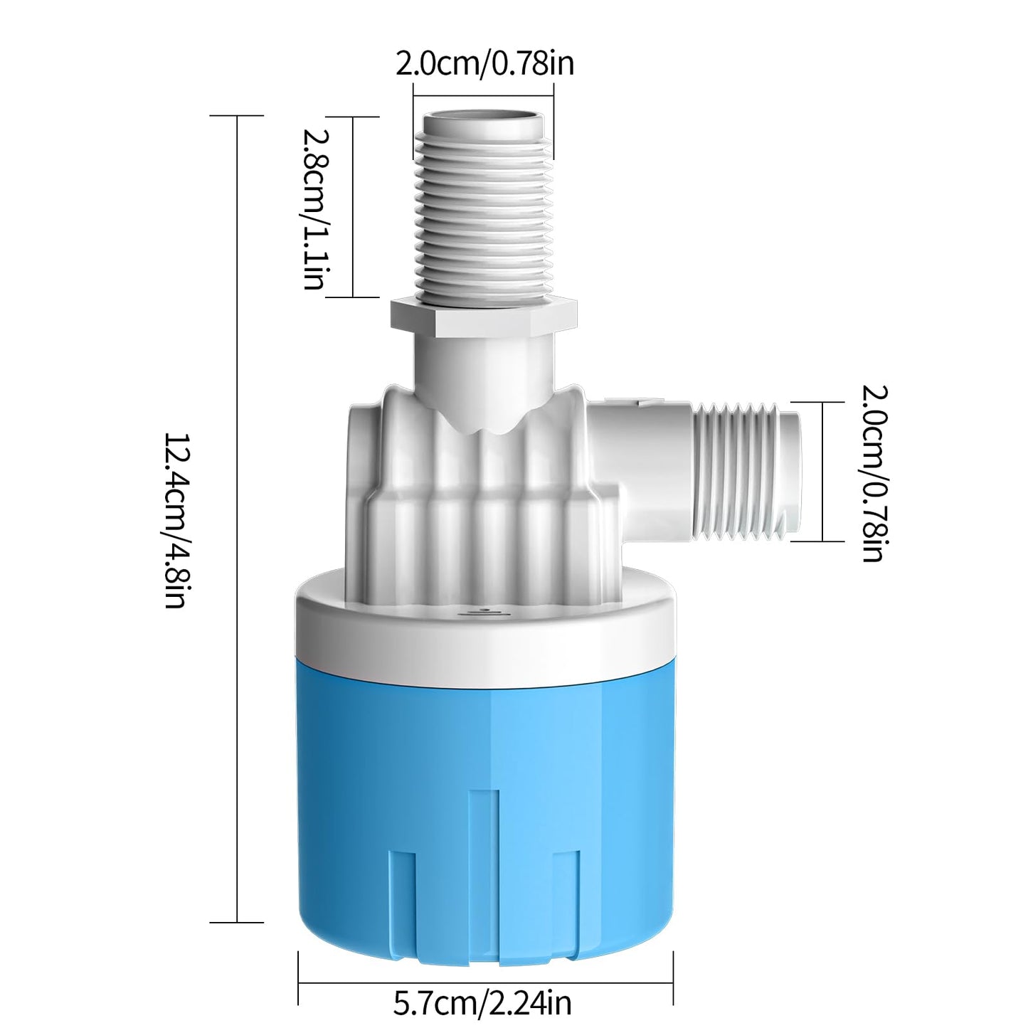 "1/2" Automatic Water Level Control Valve | Water Float Valve for Water Tanks | Water trough float valve | Automatic Filling | Automatic Shut Off | Perfect Upgrade for Water Tanks" (2-Pack)