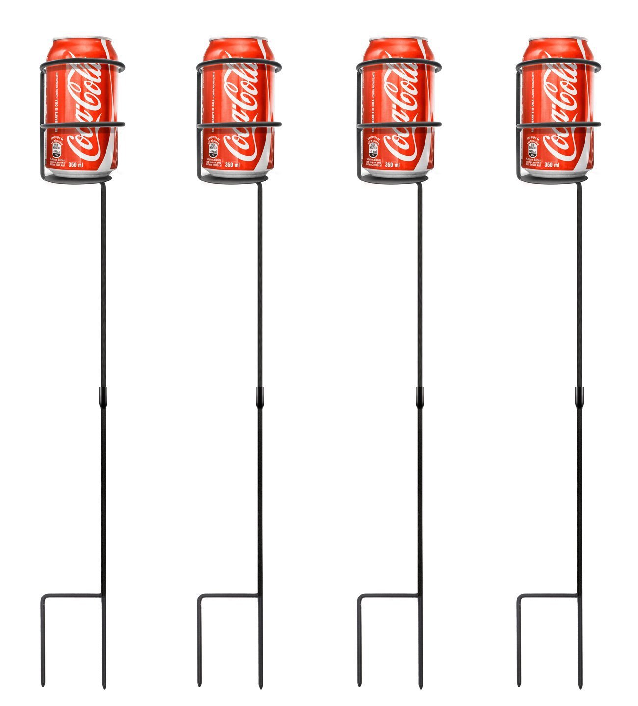 Sorbus® Outdoor Beverage Heavy Duty Drink Holder Stakes, Set of 4- Holds a Variety of Beverages Sizes - Great for Beach, Picnics, Tailgating, and More