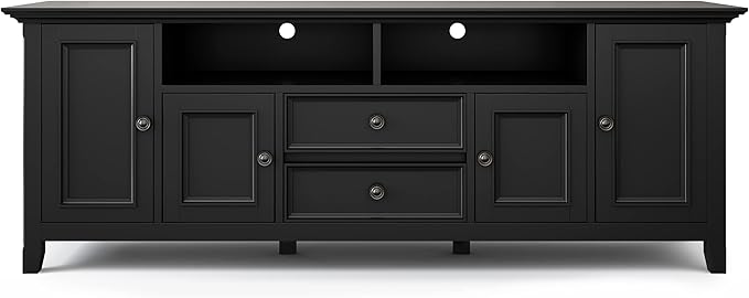 SIMPLIHOME Amherst TV Stand and Bookcase Bundle