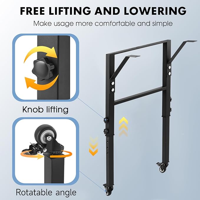 19.6-Inch Depth Workbench Frame, Height Adjustable 28.5" to 33.8", Heavy Duty