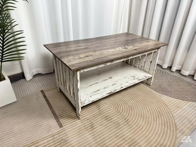 YOSHOOT 39.4" Farmhouse Coffee Table