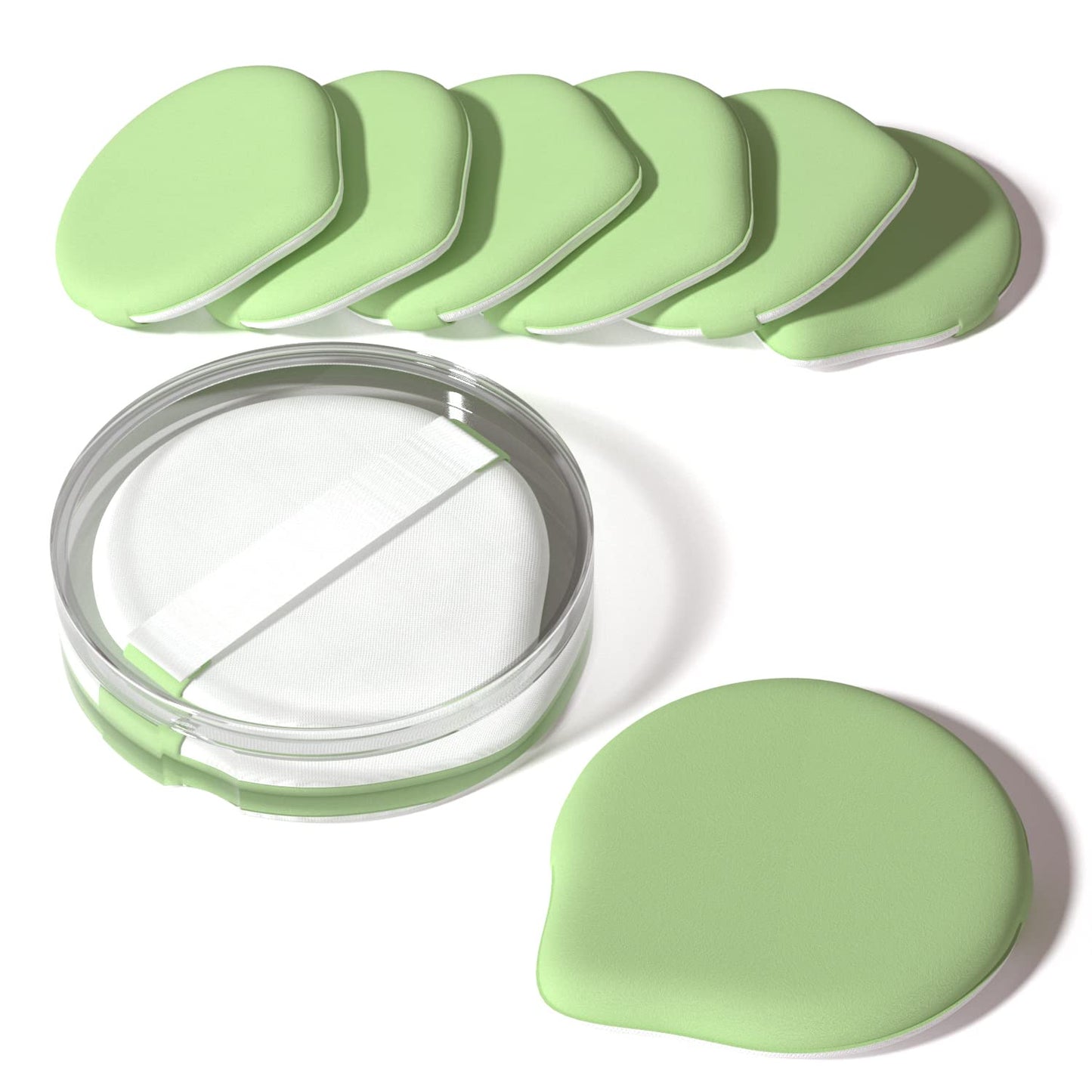 MOHOPE 8Pcs Air Cushion Makeup Sponges for Foundation with Portable Box | Latex-Free Blending Sponge for Liquid, Cream, Foundation and Powder | Round Powder Puff | Mix
