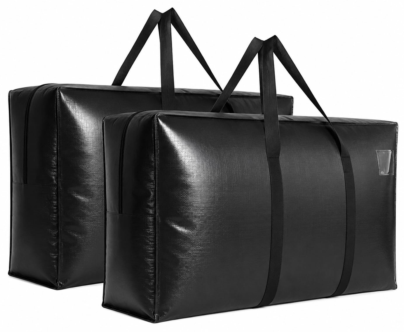 Extra Large Storage Bags, Jumbo Moving Tent Storage Bags, Foldable Big Black XXL Duffle Bag for Travel,Christmas Tree Bag, 42x23x13.5inch - 2PACK