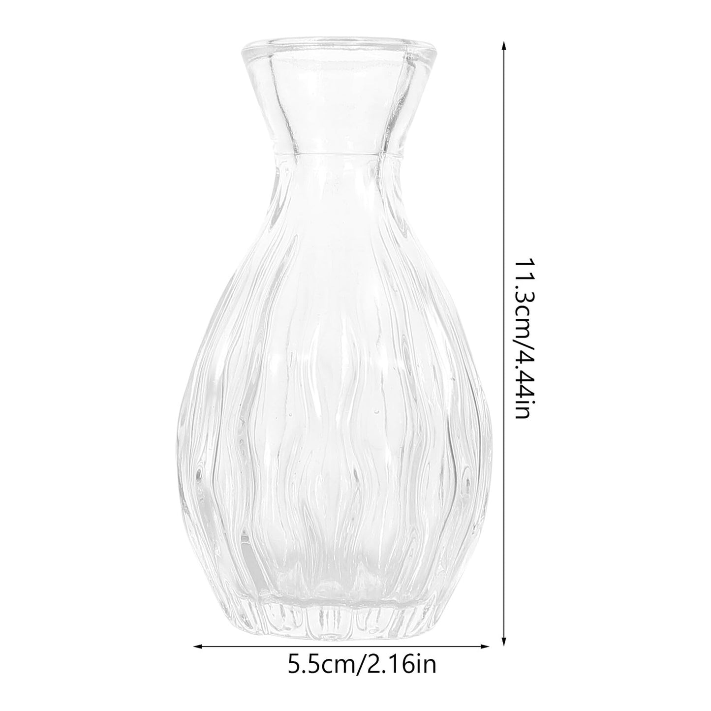Kichvoe 4pcs Glass Flower Vase Set for Home Décor, Indoor Hydroponic Terrarium Glass Vases, Decorative Table Centerpiece for Plants and Flowers