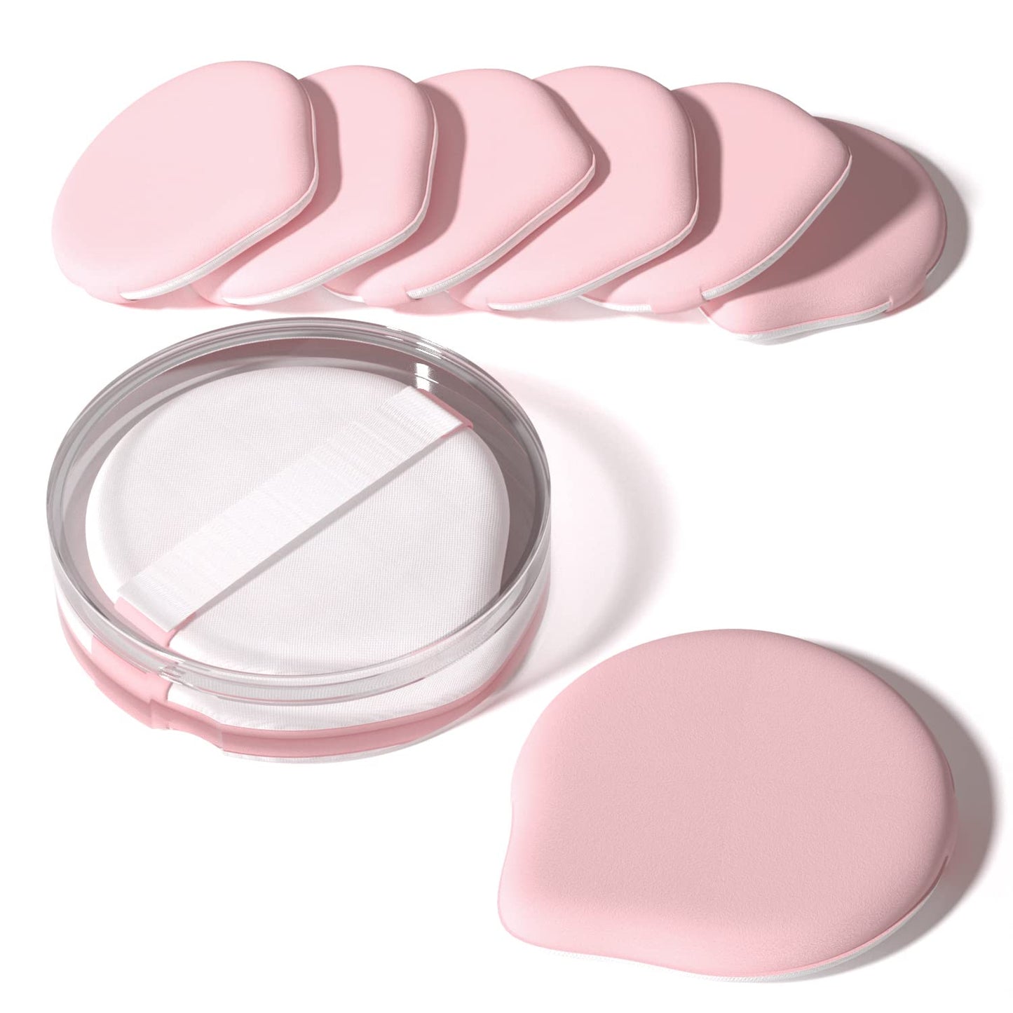 MOHOPE 8Pcs Air Cushion Makeup Sponges for Foundation with Portable Box | Latex-Free Blending Sponge for Liquid, Cream, Foundation and Powder | Round Powder Puff | Mix