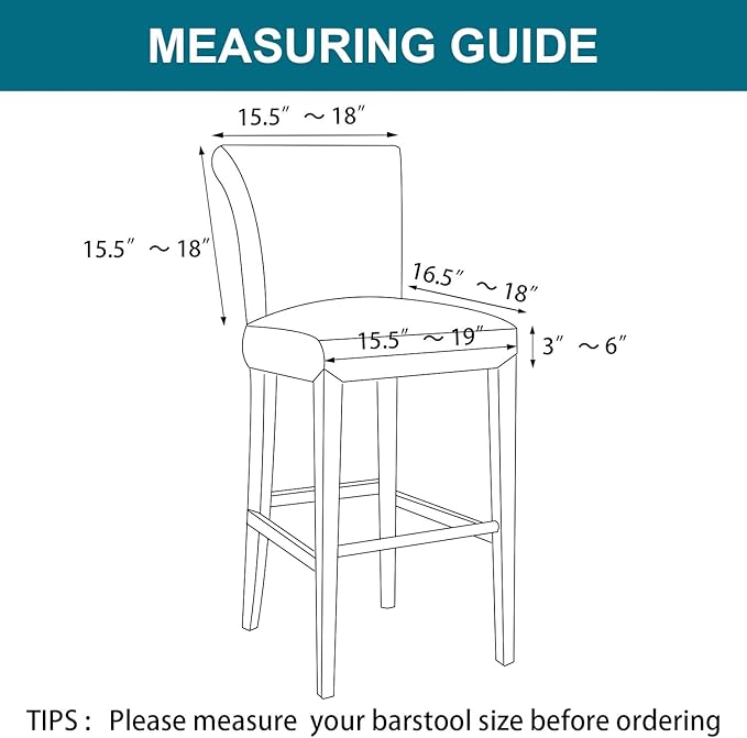 Turquoize Bar Stool Covers 4 Pack Bar Stool Covers
