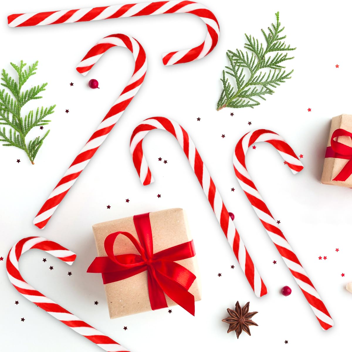 Christmas Candy Canes Classic Red and White Peppermint Flavor for Holiday Family Indulgement - Bulk Candy Canes Individually Wrapped for Kids and Adults, Great Candy Cane Gift Set - 36 Pack