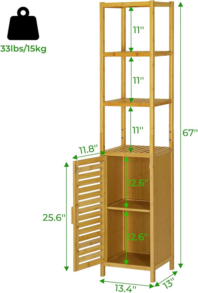 VIAGDO Storage Tall Slim Cabinet
