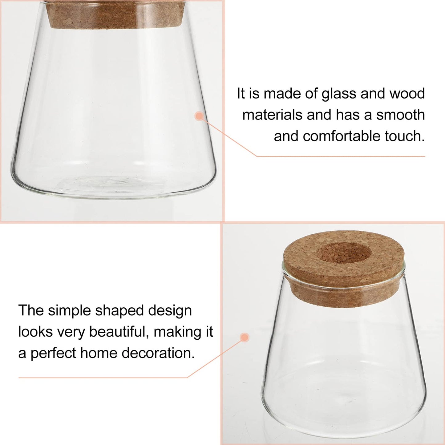 NOLITOY 2pcs Desktop Glass for Hydroponics Stylish Water Vase for Decor Glass Terrarium for Plant Propagation