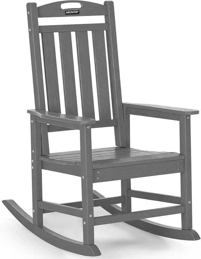 Outdoor Adirondack Rocking Chairs All-Weather HDPE Patio Rocker Chair