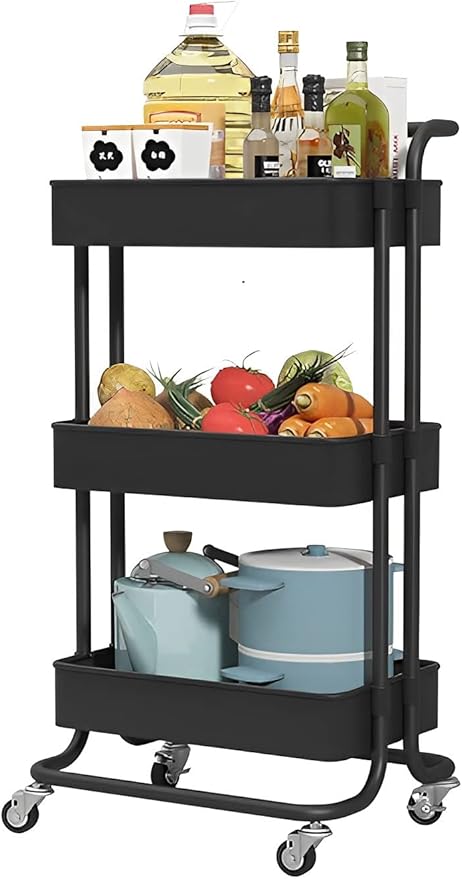Sooyee 3 Tier Utility Cart, Rolling Cart
