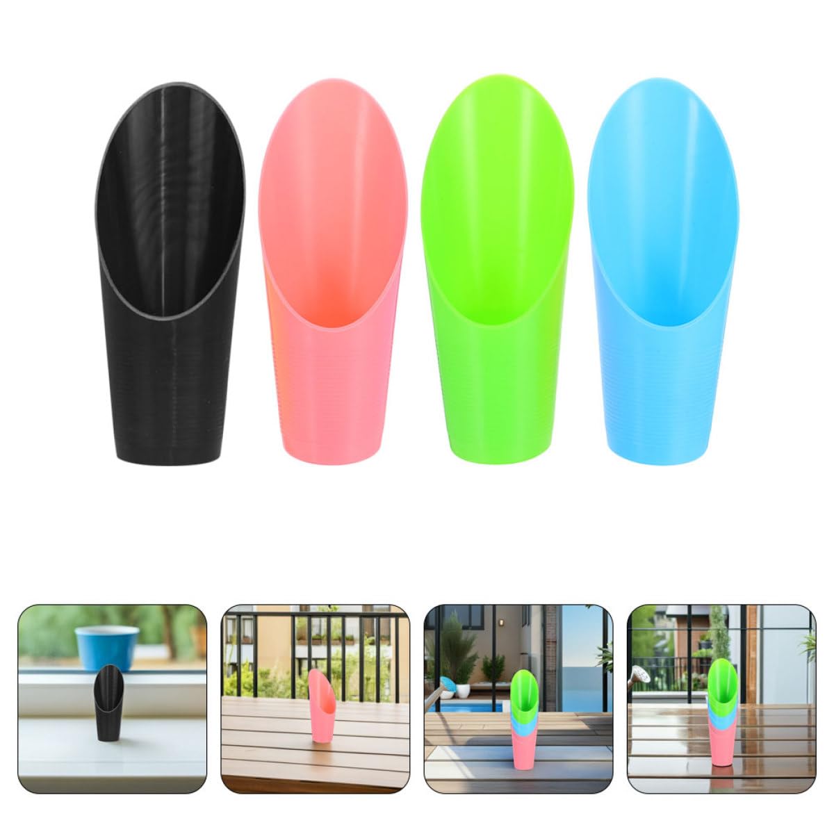 FUTUREORYY 8pcs Bonsai Soil Scoops and Potting Shovels Plastic Gardening Tools for Succulent Planting Indoor Transplanting Mini Soil Scooper Set