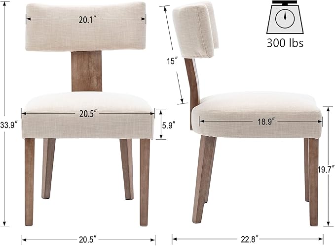 VESCASA Upholstered Farmhouse Dining Chairs