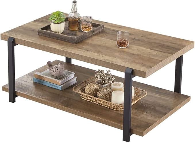FOLUBAN Industrial Coffee Table