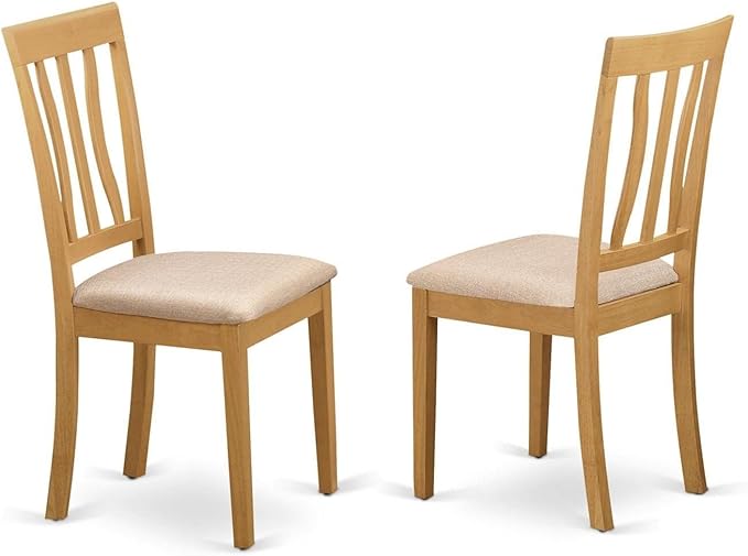 East West Furniture ANC-OAK-C Antique Dining Chairs