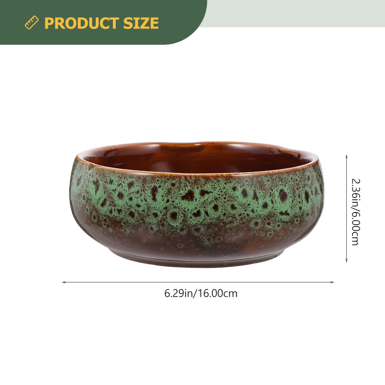 Yardwe Hydroponic Ceramic Flower Pot 6.3 Inch Non-Porous Planter for Succulent Water Lily Bonsai Decoration Home and Garden Plant Container