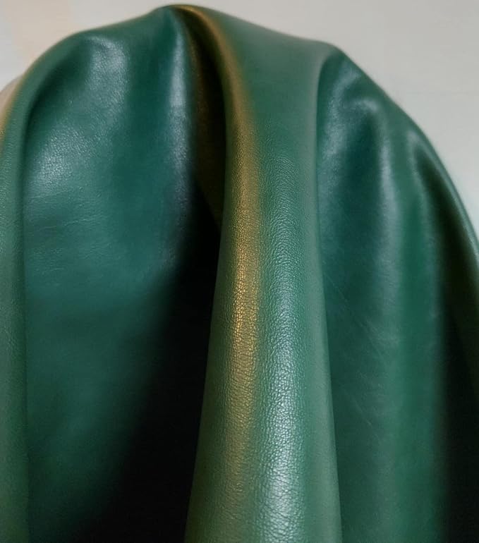 NAT Leathers | Hunter Green Soft Faux Vegan Leather PU | 4 Yards Cut by The