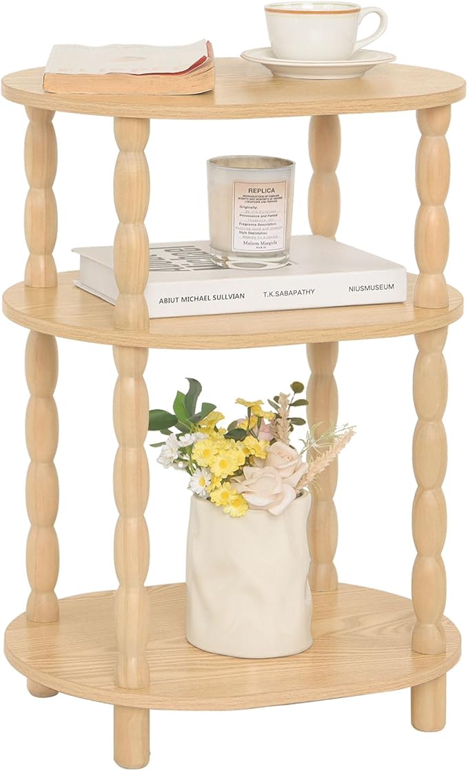 MaxSmeo End Table, Small Oval Side Table