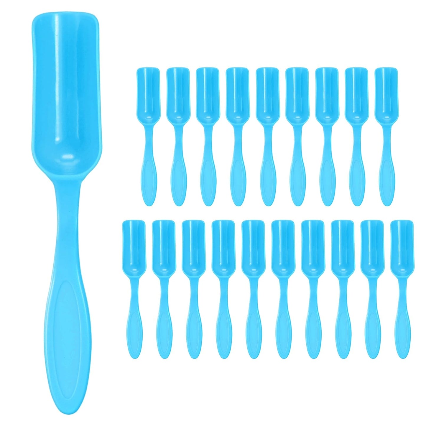 M METERXITY 20-Pack Mini Gardening Shovel Spoons, Plastic Garden Soil Scoops for Cultivation Digging Transplanting/Flower Planting/Plant Succulent, Colorful Small Gardening Tools [Blue]