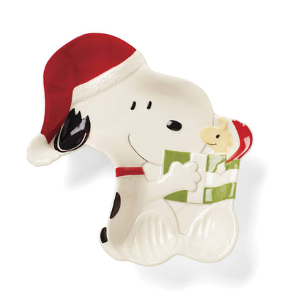 Lenox 896323 Snoopy Christmas Candy Dish, Holiday Hosting